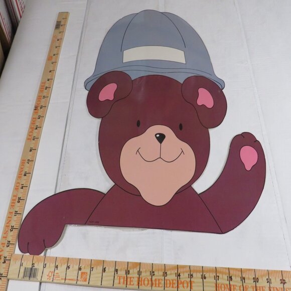 Teddy Bear Giant Door Corner Poster LAMINATED (3) Bears + Community Helper Hats - Picture 10 of 11